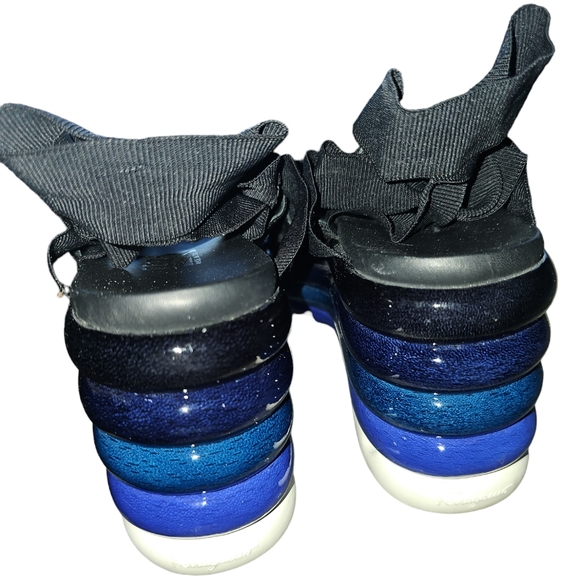 USED Salvatore Ferragamo Eiko Rainbow Wedge Sandals - Picture 5 of 7